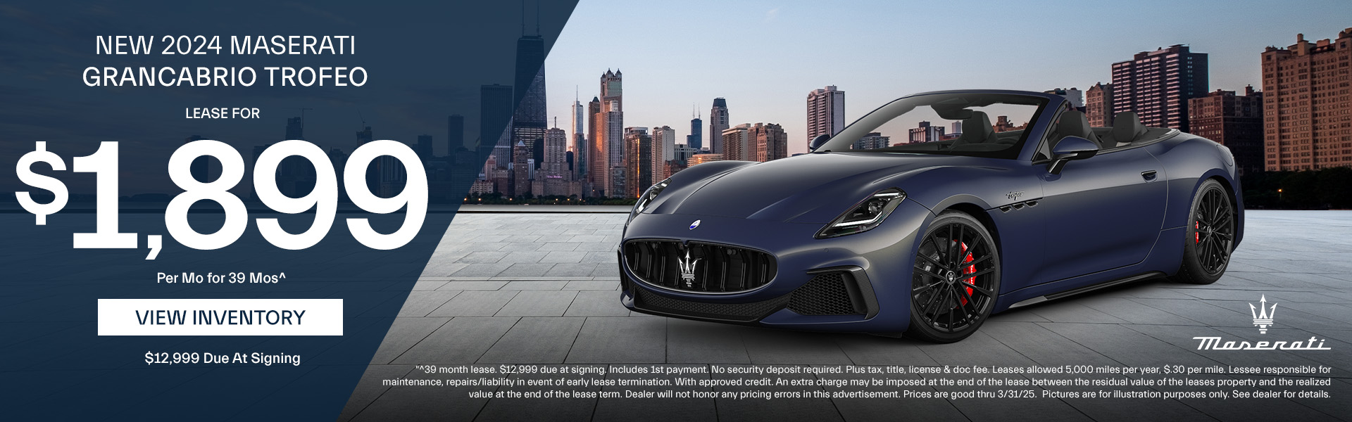 New 2024 Maserati GranCabrio Trofeo Offer